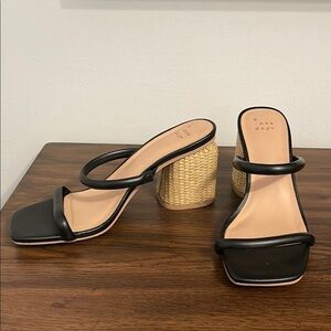 A New Day Black Heeled Sandals